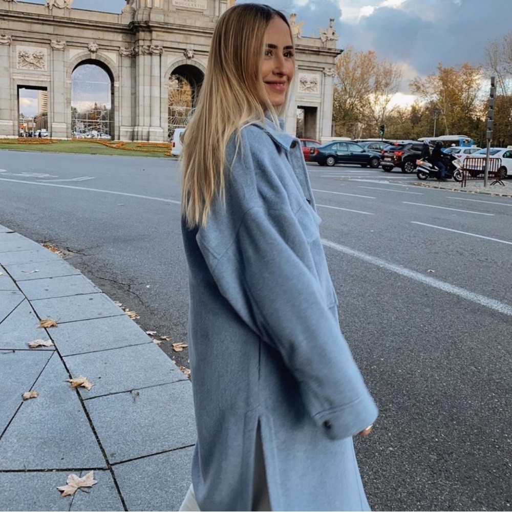 Zara wool blend oversized coat size xs - Picture 7 of 14